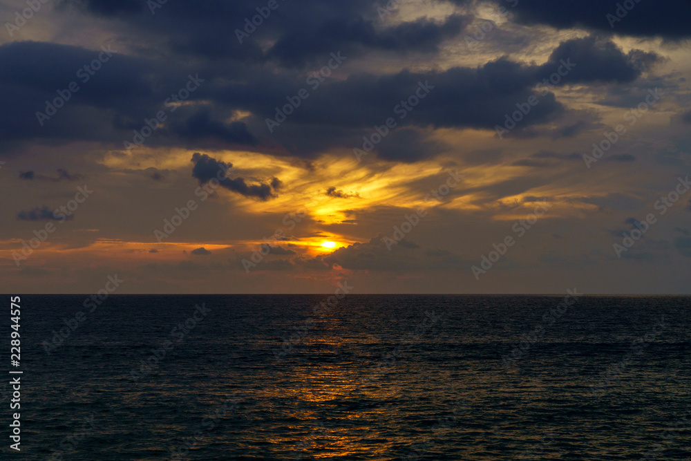 Sunset over the Andaman Sea, taken from the Thai Island of Phuket