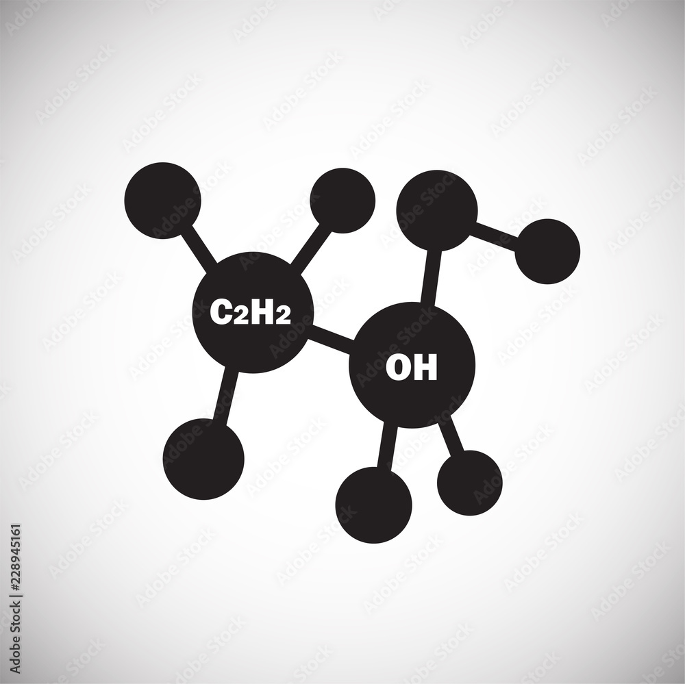 Molecular formula on white background icon Molecular formula on white background icon