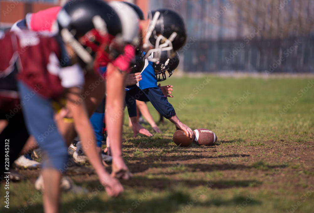 american football team in action