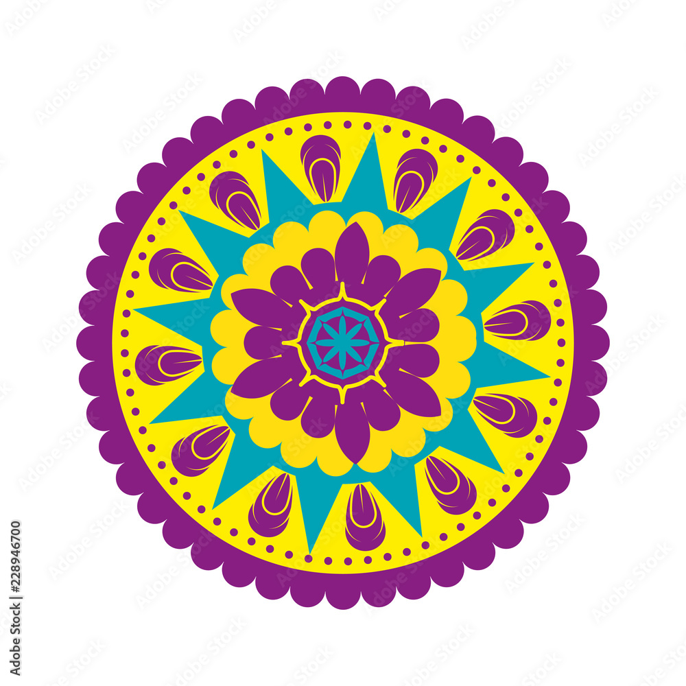 happy diwali card with mandala