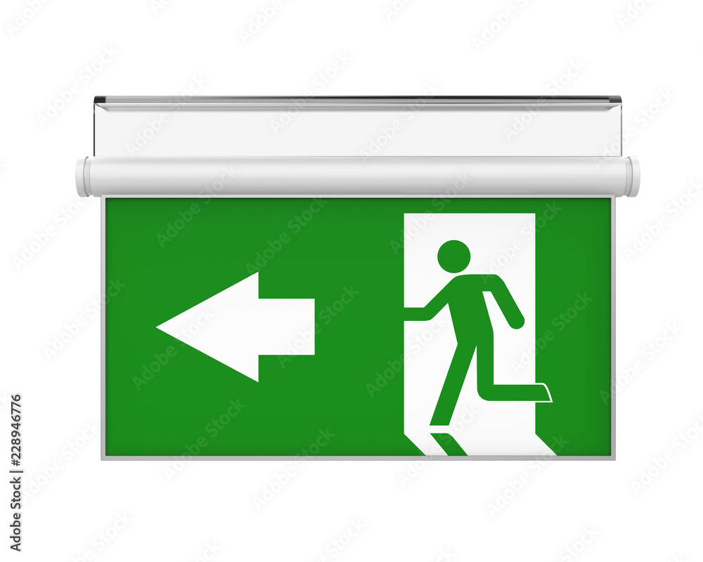 Emergency Exit Sign Isolated Emergency Exit Sign Isolated