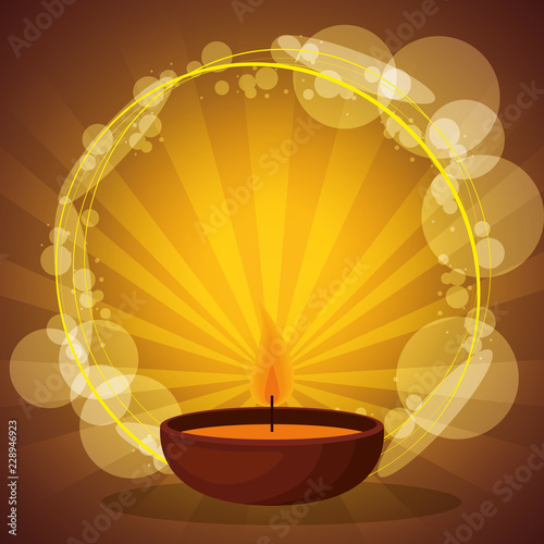 aromatherapy candle with sunburst lights