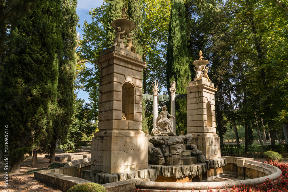 Garden of the prince in Aranjuez in the vicinity of the royal palace.