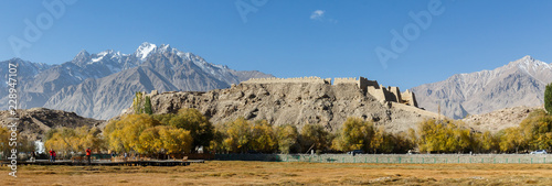 Panorama of Tashgurkan Stone Fort (Xinjiang, China)