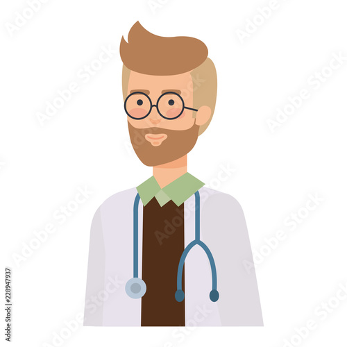 doctor with stethoscope character