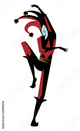 jumping clown harlequin