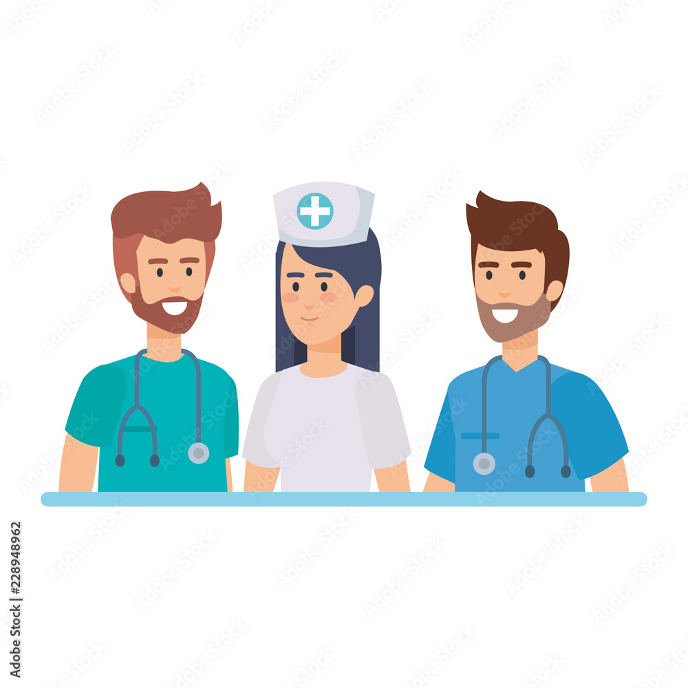group of doctors with nurse group of doctors with nurse