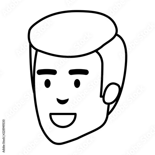 young man head avatar character