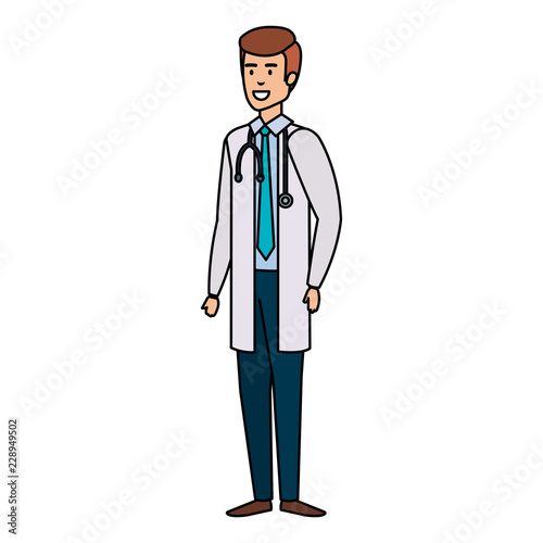 doctor with stethoscope character