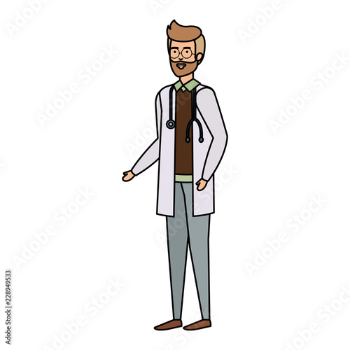 doctor with stethoscope character