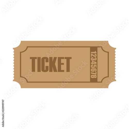 Ticket logo icon design template vector illustration
