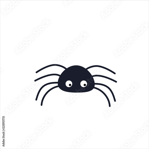 Simple vector of a black spider.