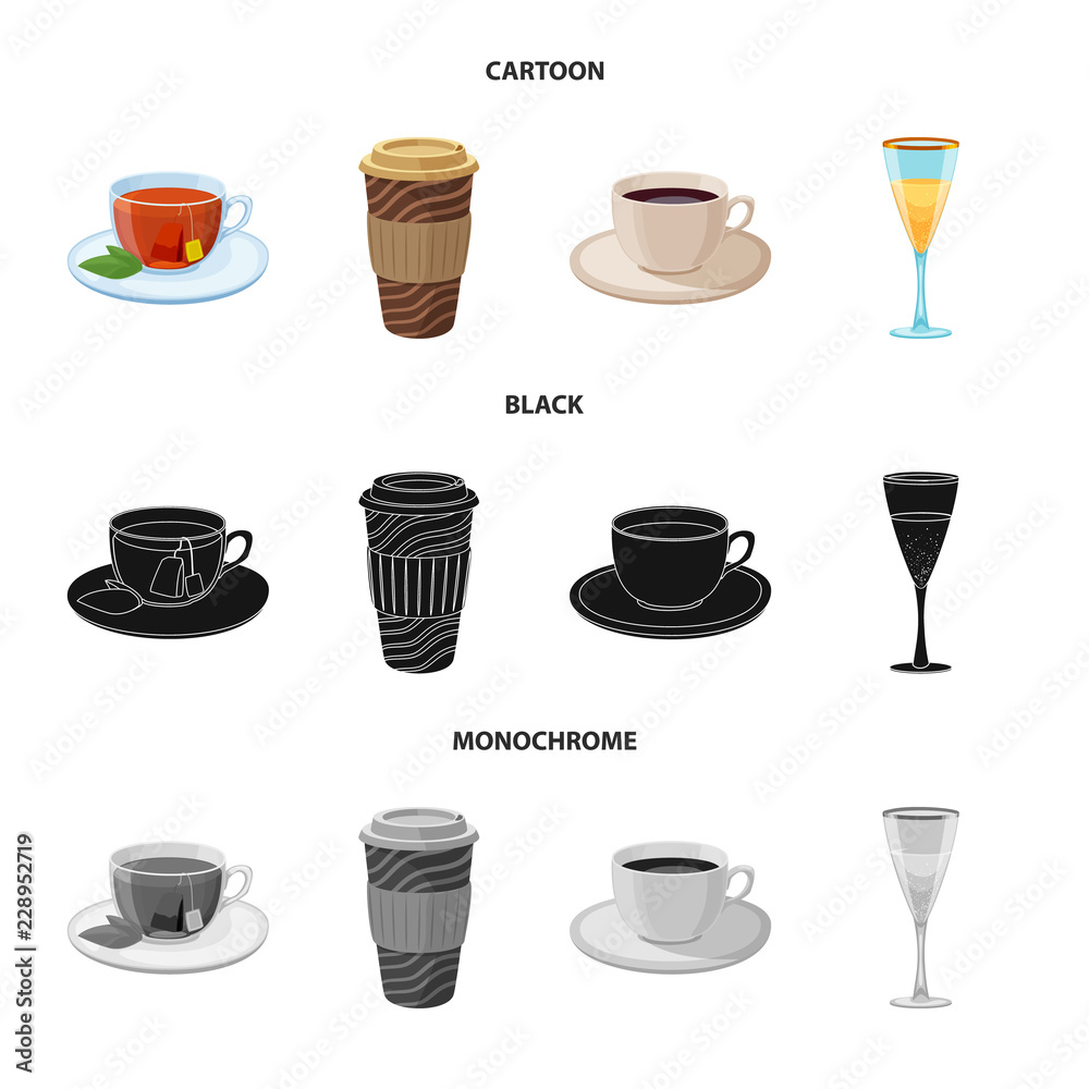 Isolated object of drink and bar icon. Set of drink and party stock vector illustration. Isolated object of drink and bar icon. Set of drink and party stock vector illustration.
