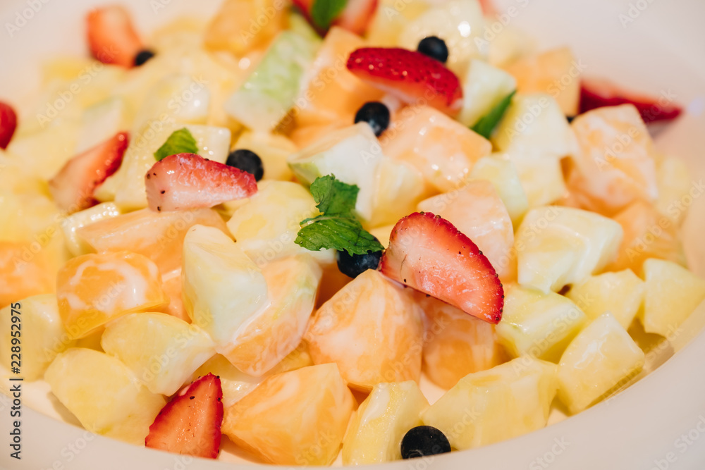 salad with fresh fruits and berries salad with fresh fruits and berries