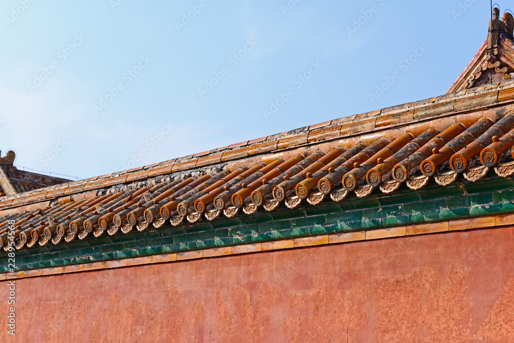 Naklejka premium Ancient Chinese architecture, in zunhua qing dongling