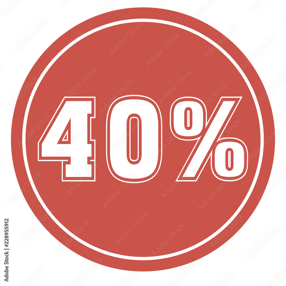 40 % Percent Discount, Sale Up, Special Offer, Trade off, Promotion concept 40 % Percent Discount, Sale Up, Special Offer, Trade off, Promotion concept