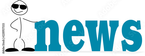 Cooles Strichmännchen mit news