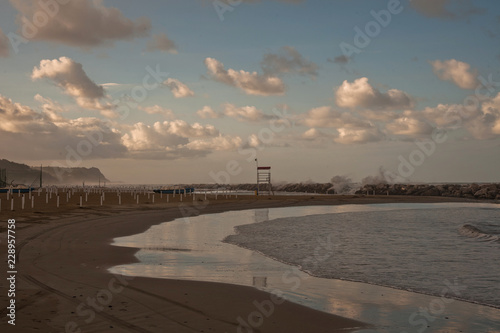 clouds on the Italian coast