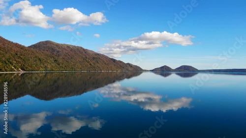 clouds over lake