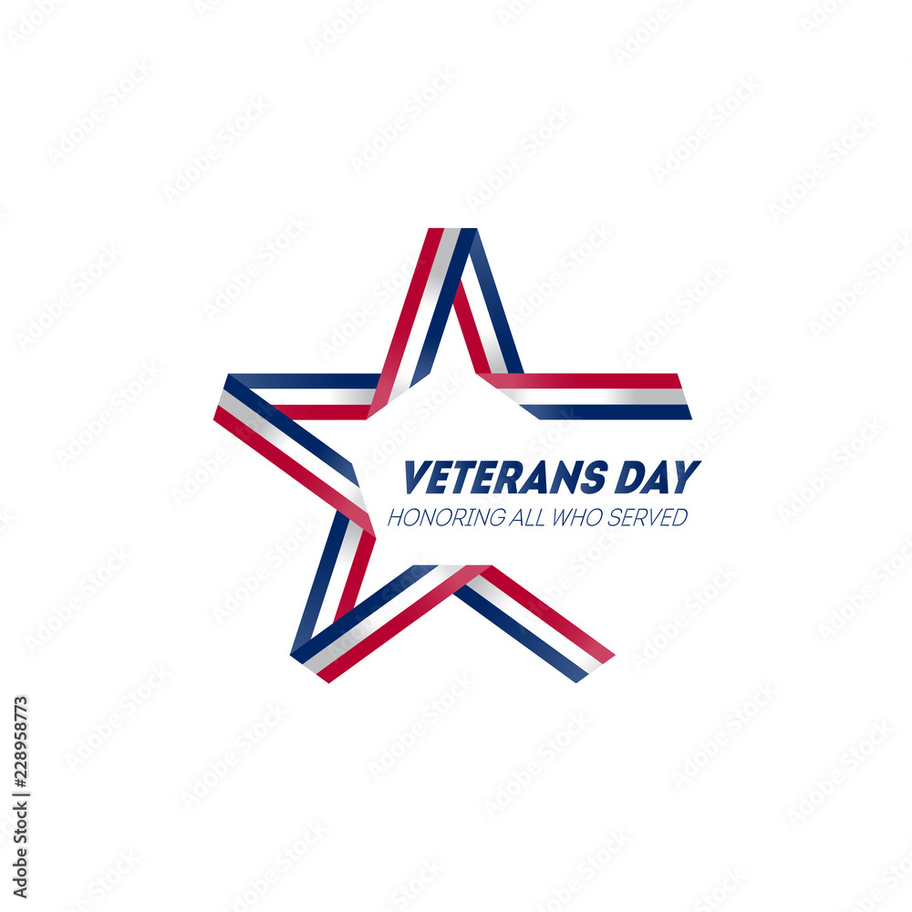 Happy Veterans Day. November 11th. Veterans Day poster design with