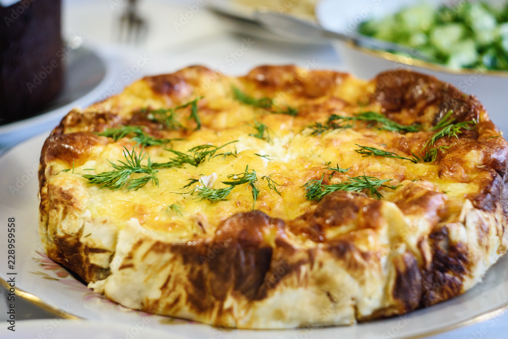 Chicken and cheese savory cake Chicken and cheese savory cake