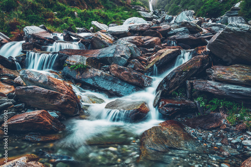 Bhagsu waterfall. Bhagsu, Himachal Pradesh, India photo