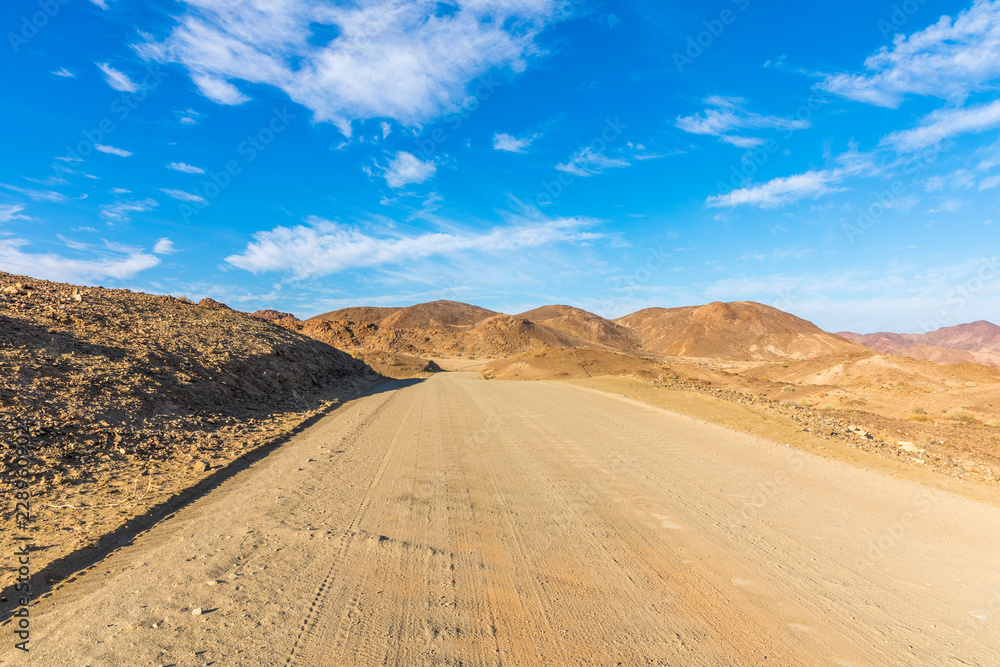 The roads of Namibia in Richtersveld Transfrontier Park, near Ai-Ais.