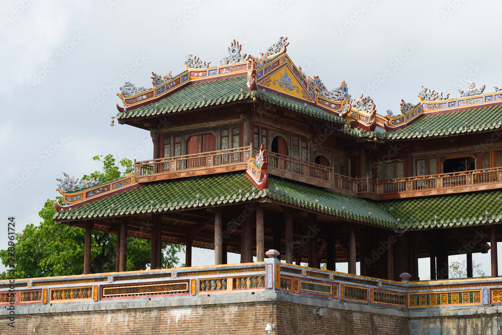 Fragment of the terrace of the Midday gate of the imperial Forbidden City. Hue, Vietnam Fragment of the terrace of the Midday gate of the imperial Forbidden City. Hue, Vietnam