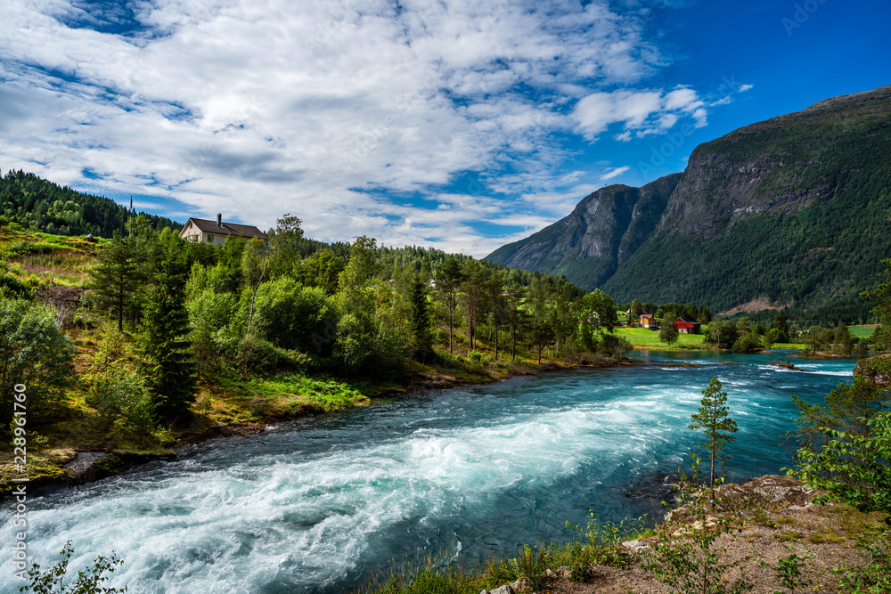 lovatnet lake Beautiful Nature Norway.