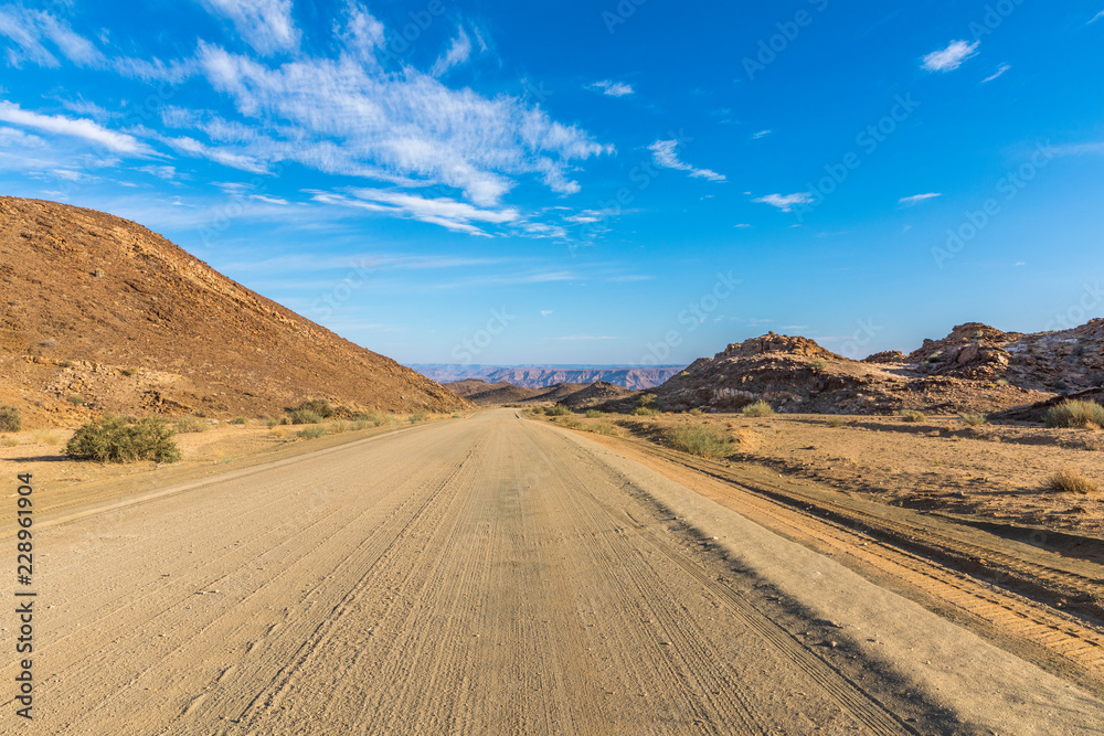 The roads of Namibia in Richtersveld Transfrontier Park, near Ai-Ais.