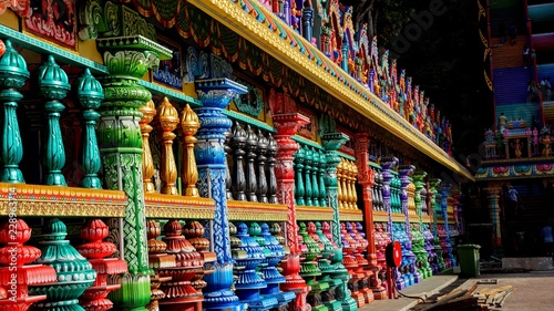 Colorful Hindu temple in Batu Caves Malaysia © craigansibin