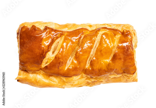 puff pastry isolated on white background photo