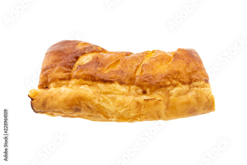 puff pastry isolated on white background
