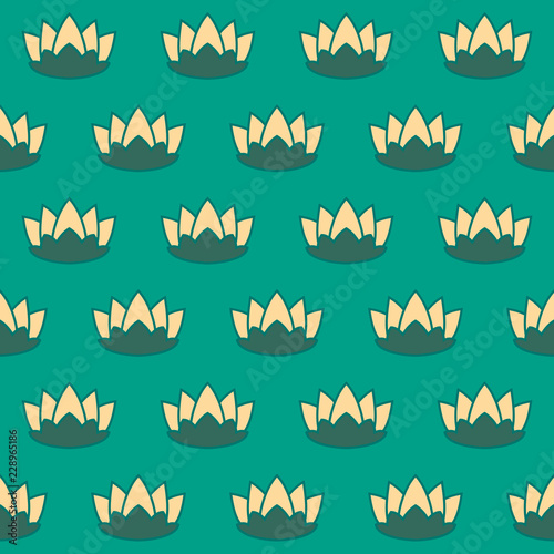 Seamless pattern background with nenuphars, colorful illustration