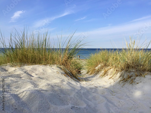 Aufgang zum Strand auf der Schabe an der Ostsee