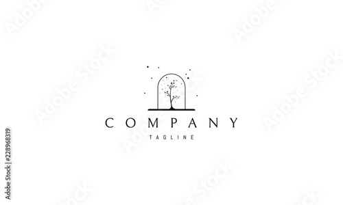 Tree Under Protect vector logo image