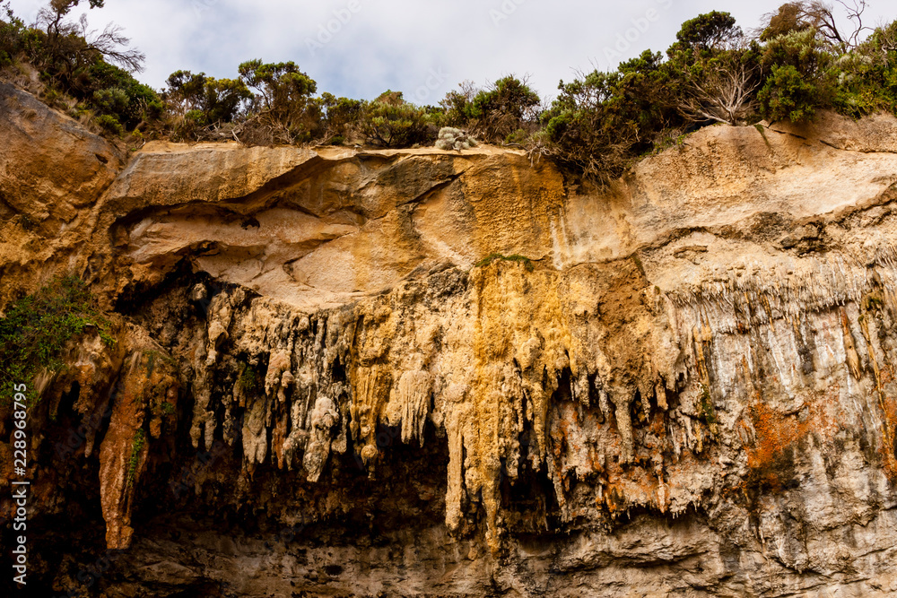 Loch Ard Gorge. Big limestone cave on Great Ocean Road. Victoria, Australia.