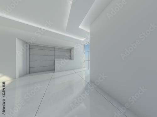 Abstract modern architecture background. 3D rendering