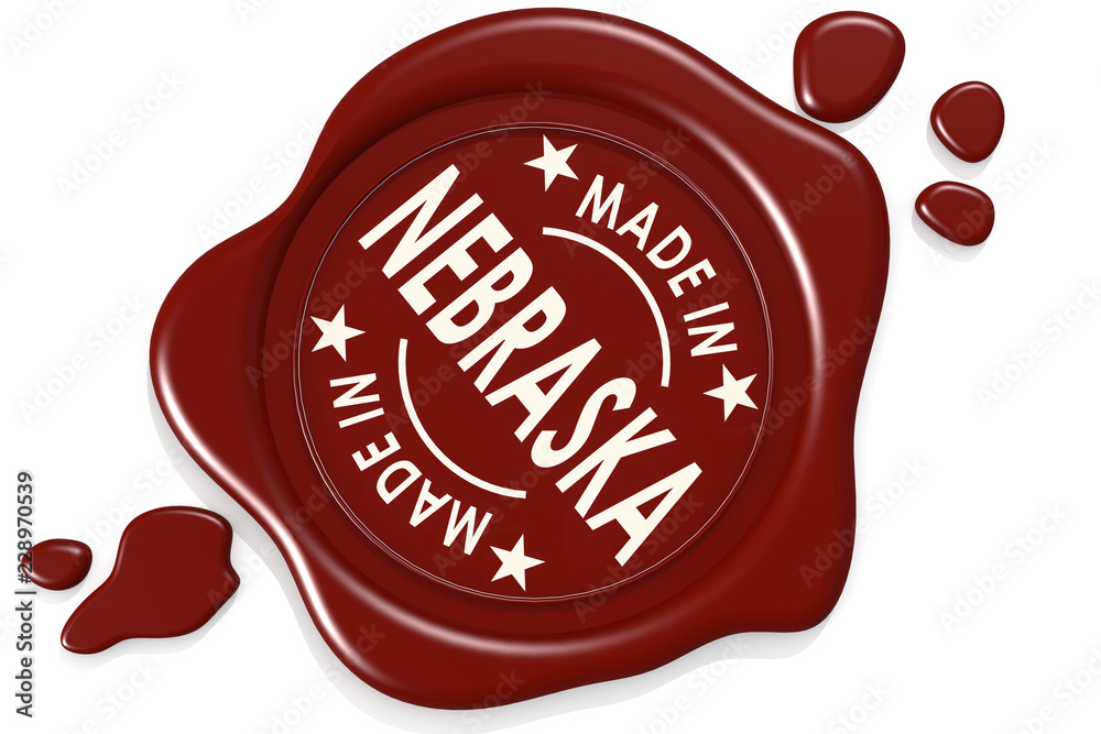 Label seal of made in Nebraska Label seal of made in Nebraska