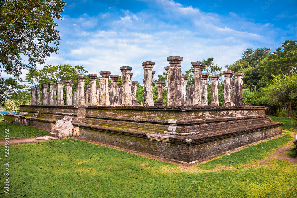 Palace complex of King Nissankamalia,  Polonnaruwa, Sri Lanka
