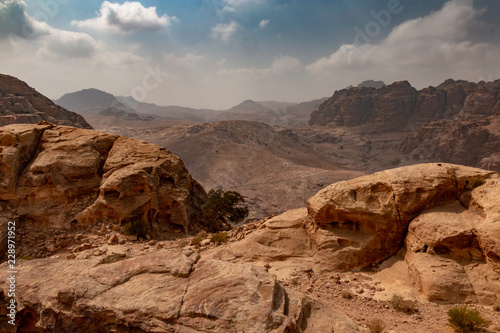 Das Gebirge der antiken Stadt Petra, Jordanien