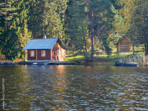 House on the lake in Karelia 