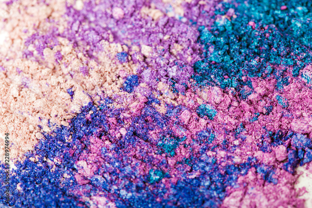 Obraz premium Macro Eye shadow set isolated on white