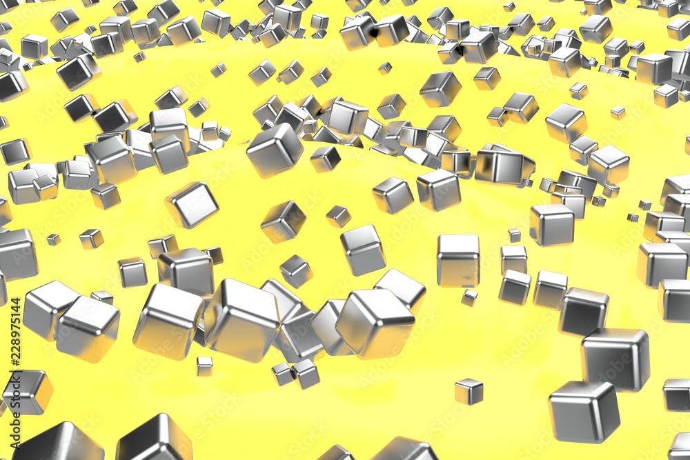 Silver or white gold platinum blocks cubes over light yellow wave background. Modeling 3d illustration. wealth rich mining bitcoin concept . Money growing business finance success clipart Silver or white gold platinum blocks cubes over light yellow wave background. Modeling 3d illustration. wealth rich mining bitcoin concept . Money growing business finance success clipart