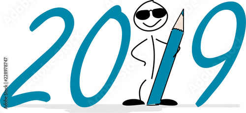 Cooles Strichmännchen für 2019