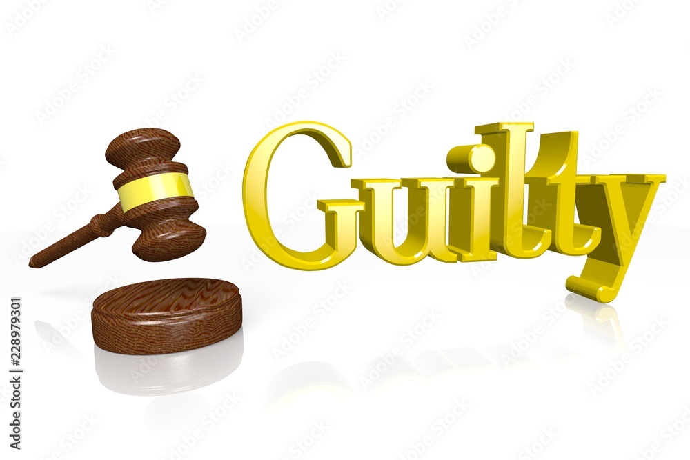 3D guilty concept 3D guilty concept