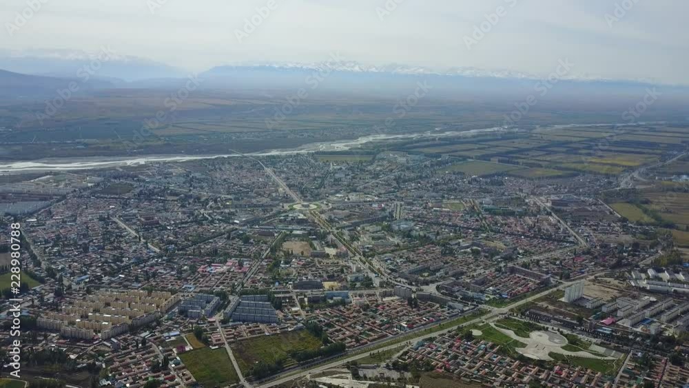 China's Xinjiang urban aerial landscape, Bagua City China's Xinjiang urban aerial landscape, Bagua City