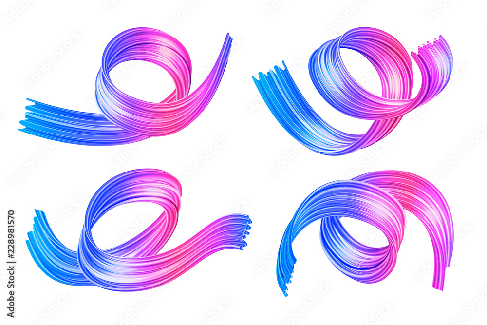 Obraz premium Vector realistic isolated abstract brush strokes for decoration and covering on the white background.