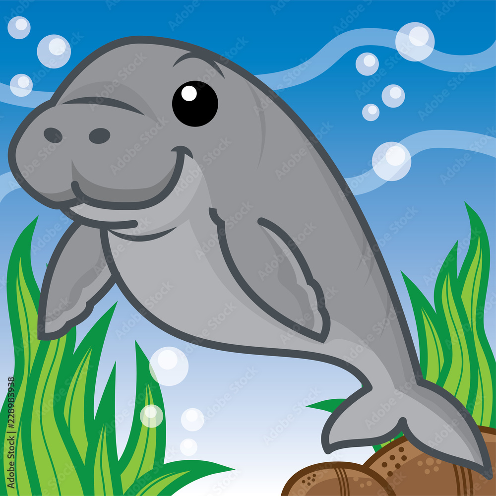 Steller's sea cow cartoon, cartoon cute, animal cute Stock Vector | Adobe Stock Steller's sea cow cartoon, cartoon cute, animal cute Stock Vector | Adobe Stock