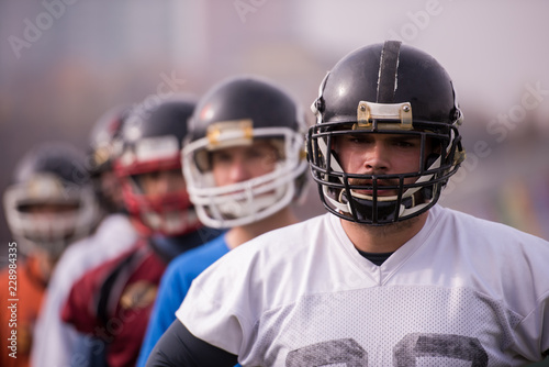 portrait of young american football team © .shock